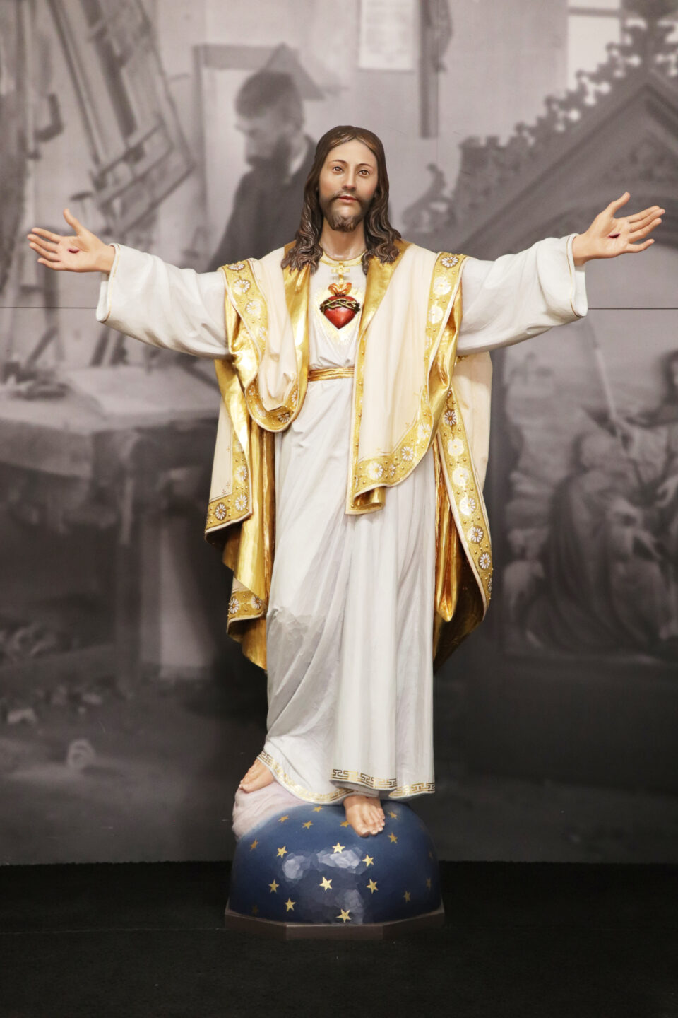 Die neue Jesus-Statue, die in der Herz-Jesu-Pfarrei am 16. November eingeweiht wird.