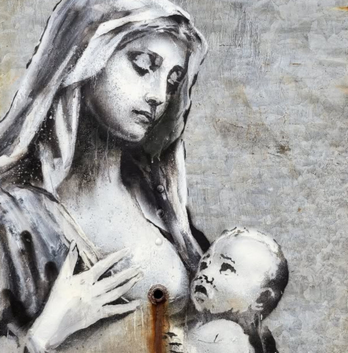 Die Madonna mit Schusswunde von Banksy