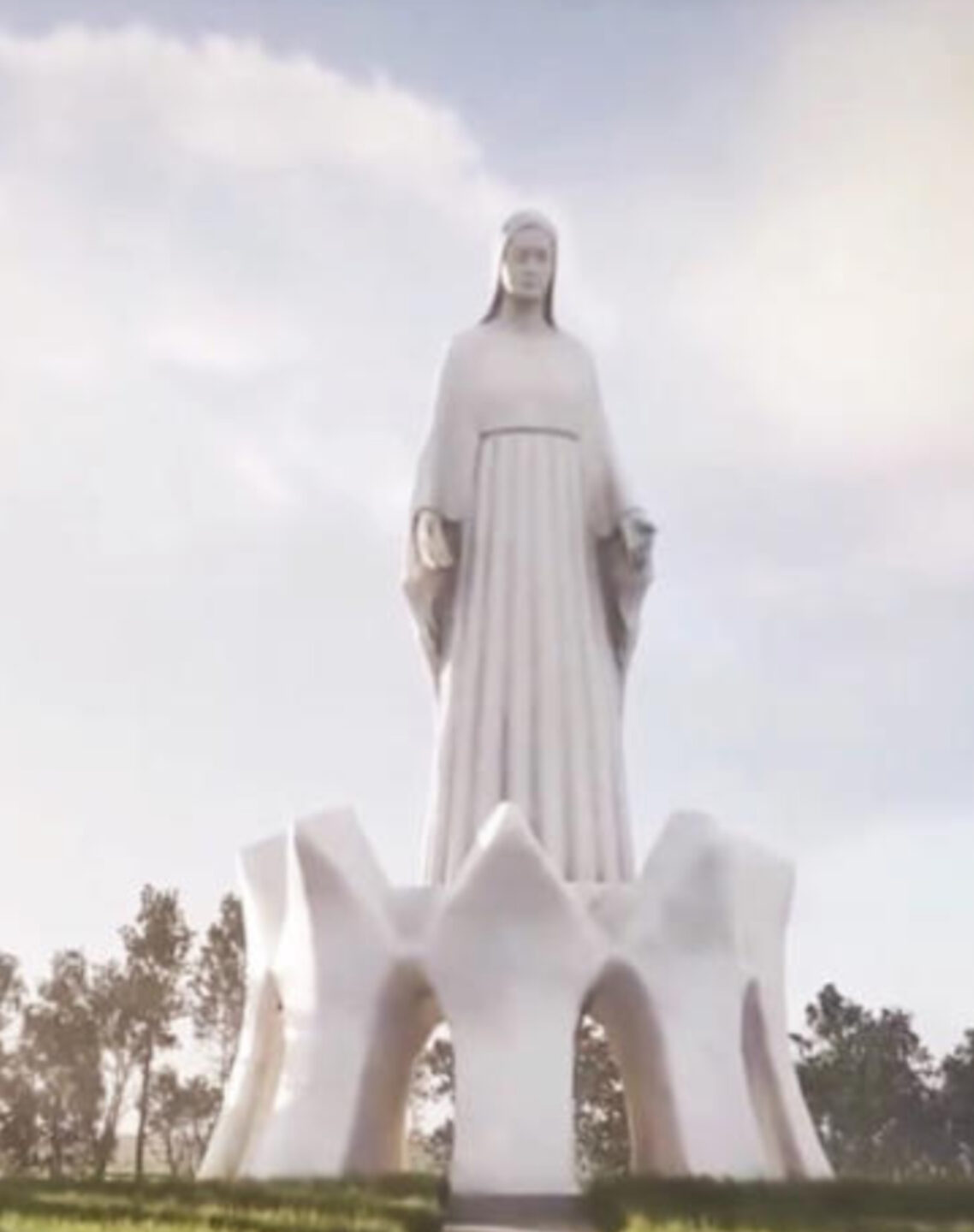 So soll die 55 Meter hohe Marienstatue im polnischen Kikol aussehen.