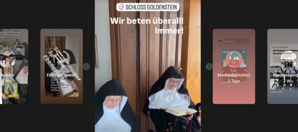 Nonnen des Klosters Goldenstein auf Instagram. | Screenshot Instagram
