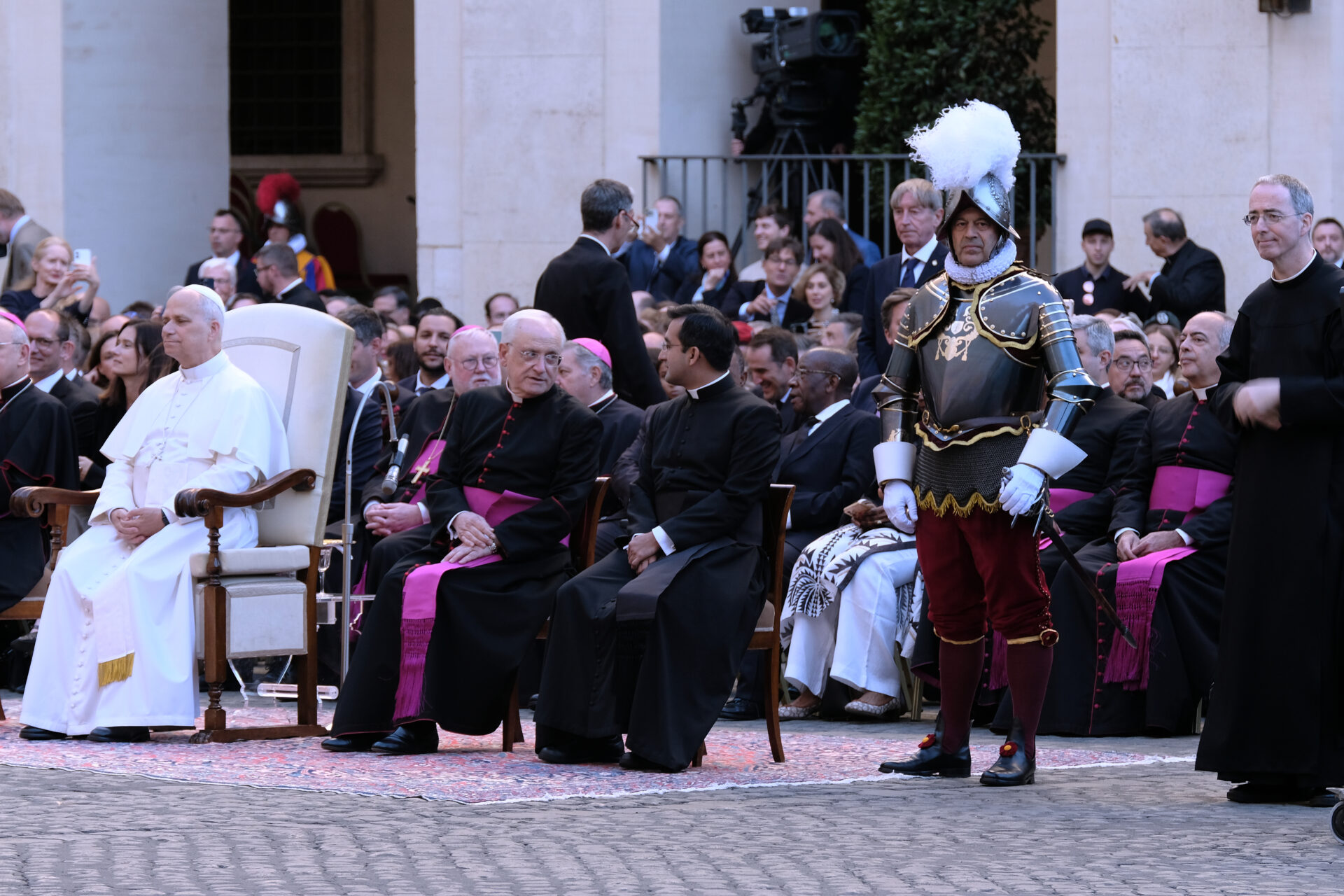 Vereidigung der Schweizergarde in Rom am 4.10.2025 in Anwesenheit von Papst Leo XIV.