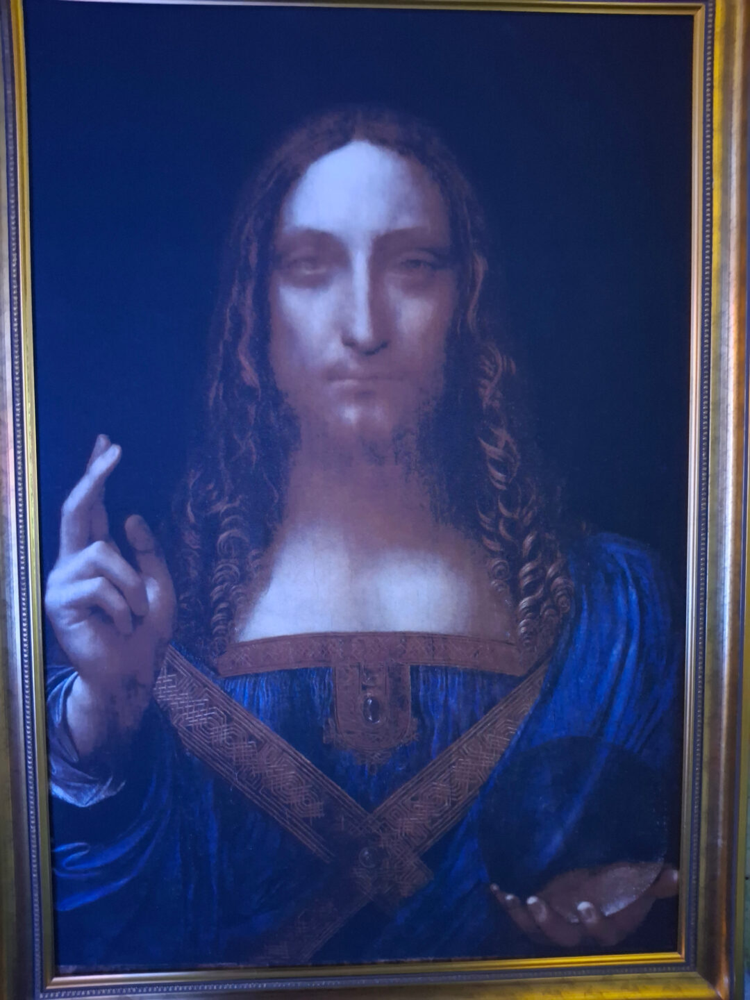 Kopie des Originals "Salvator Mundi", das Leonardo da Vinci zugeschrieben wird