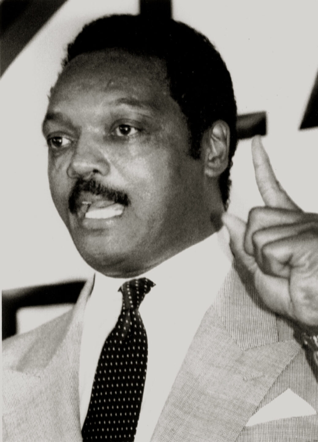 Amerikanischer Politiker und Bürgerrechtler Jesse Jackson (Aufnahmedatum und Aufnahmeort unbekannt).