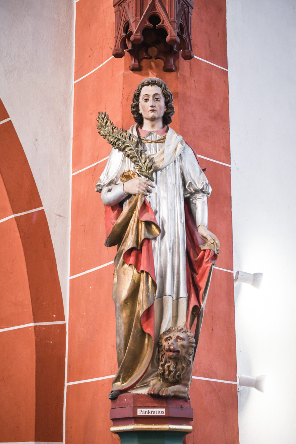 Eisheiliger: Figur des heiligen Pankratius in der Kirche Sankt Pankratius und Bonifatius am 30. September 2020 in Bingen.