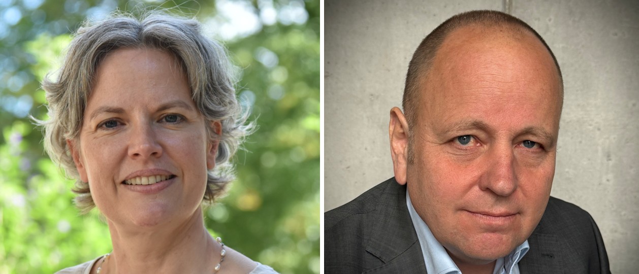 Veronika Hoffmann, Dekanin der Theologischen Fakultät Freiburg (Schweiz), und Thomas Schumacher, Präsident des Departements für Biblische Studien