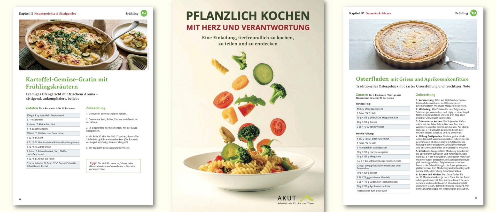 Kochbuch von AKUT "Pflanzlich kochen mit Herz und Verantwortung"