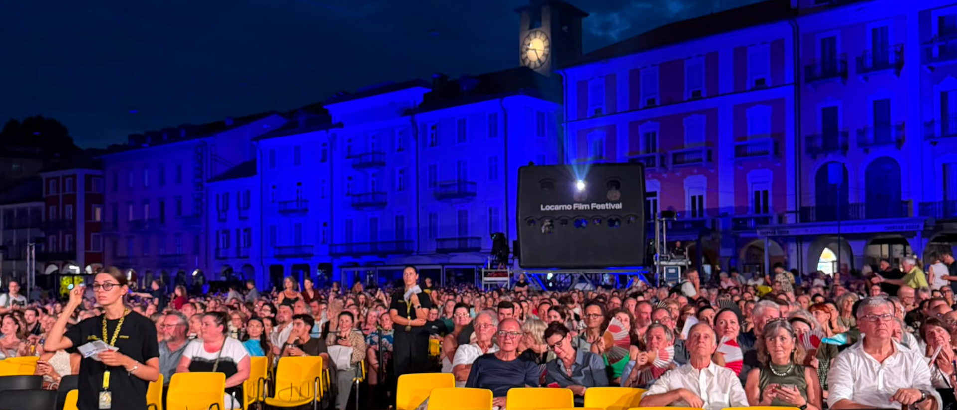 Filmfestival Locarno in der abendlichen Sommerhitze