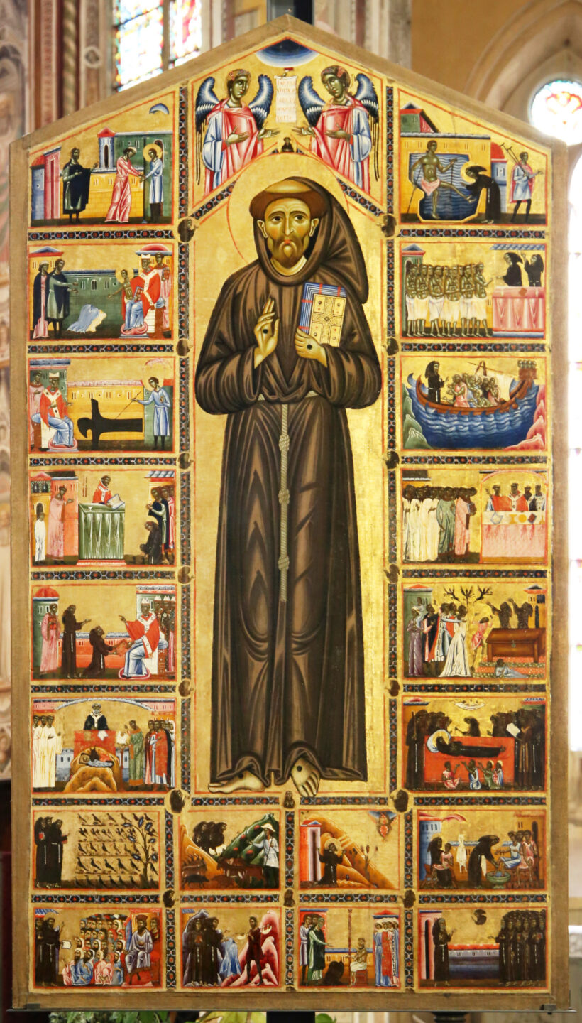 Die Bardi-Tafel über den heiligen Franziskus, die in der Florentiner Kirche Santa Croce aufbewahrt wird.