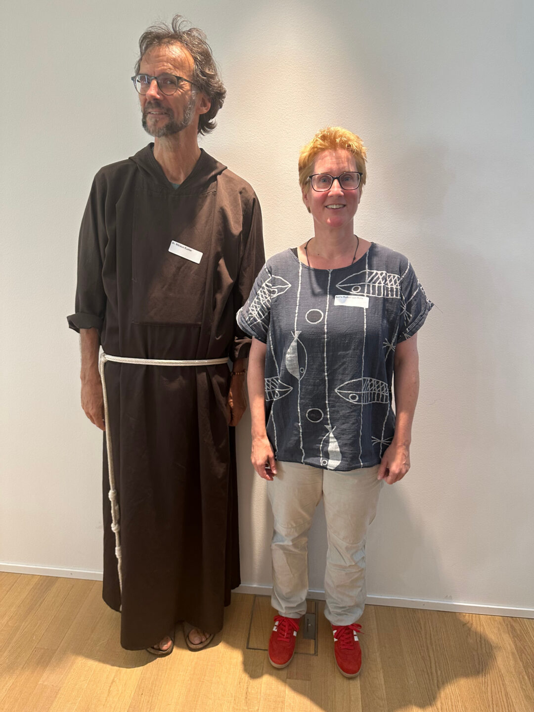 Bruder Niklaus Kuster aus dem Kloster Rapperswil und  Nadia Rudolf von Rohr von der Franziskanischen Gemeinschaft Morschach